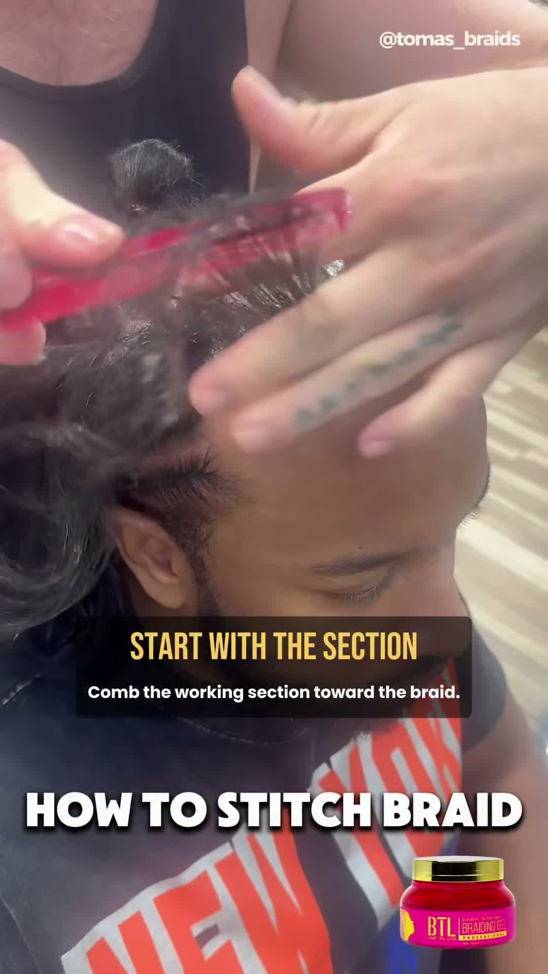 Stitch braiding tutorial